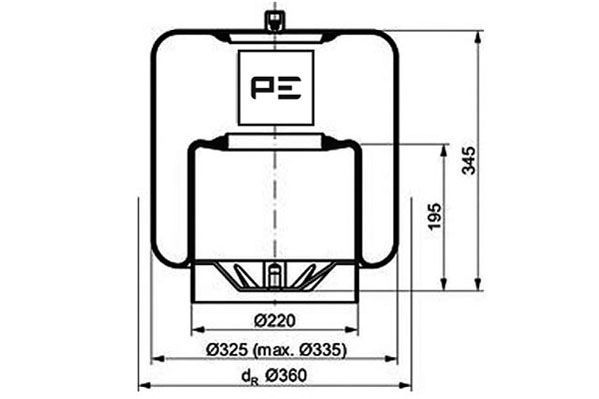 PE AUTOMOTIVE Pneimoatsperes spilvens, Pneimopiekare 084.115-74A